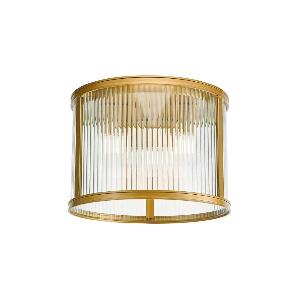 dar lighting Där Lighting Group, BIA5363 Bianka 3 Light Flush Bronze and Ribbed Glass - dar lighting Där Lighting Group, BIA5363 Bianka 3 Light Flush Bronze and Ribbed Glass
