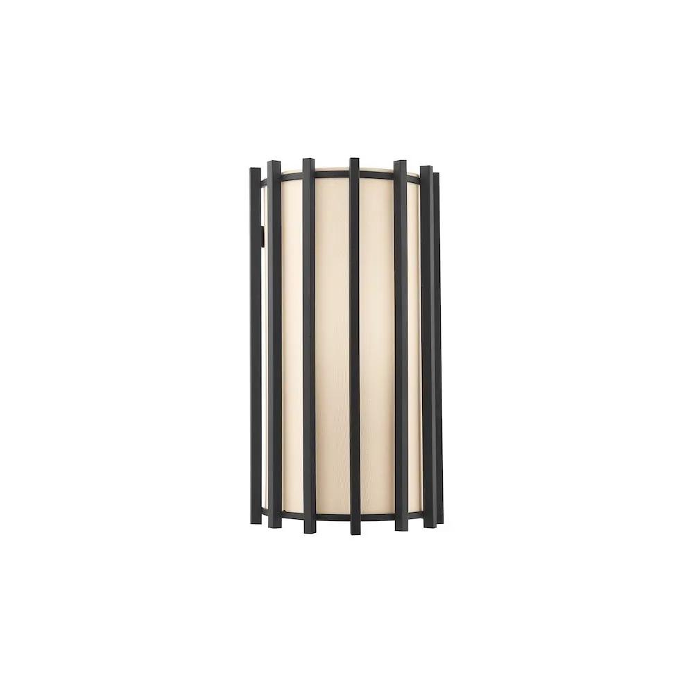 dar lighting Där Lighting Group, CAG0722 Cagliari Wall Light Matt Black With Ivory Shade - dar lighting Där Lighting Group, CAG0722 Cagliari Wall Light Matt Black With Ivory Shade