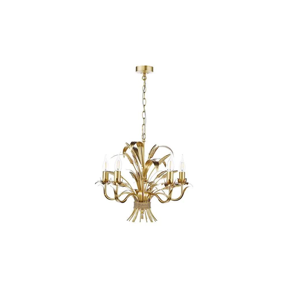 dar lighting Där Lighting Group, PHA0535 Phaedra 5 Light Pendant Gold - dar lighting Där Lighting Group, PHA0535 Phaedra 5 Light Pendant Gold