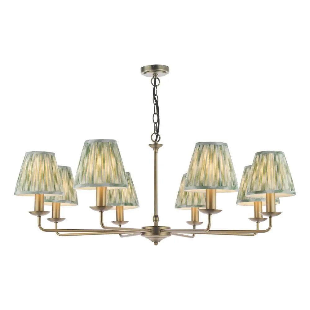 dar lighting Där Lighting Group, FAV0863-IKA2624 Favian 8 Light Pendant Matt Bronze With Shade - dar lighting Där Lighting Group, FAV0863-IKA2624 Favian 8 Light Pendant Matt Bronze With Shade