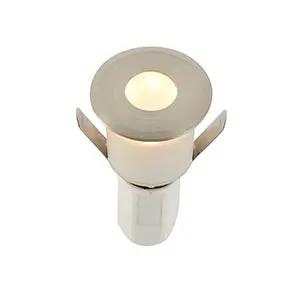 Recessed LED downlight with brushed metal trim for modern electrical lighting