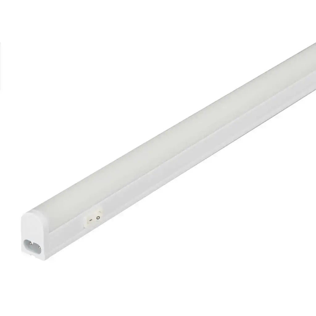 Slim white LED batten light for indoor electrical lighting installations