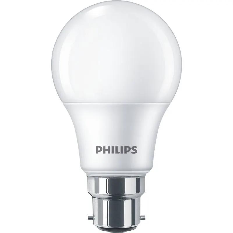 Philips LED light bulb A60 B22 bayonet cap, energy-efficient white lamp