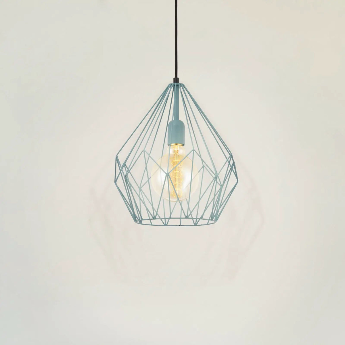 Carlton hanging light, vintage, mint green Ø 31cm