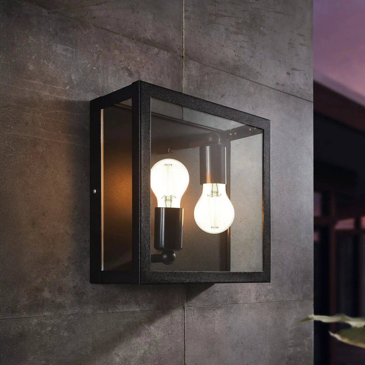 Alamonte 1 outdoor wall lamp 2-bulb up/down square