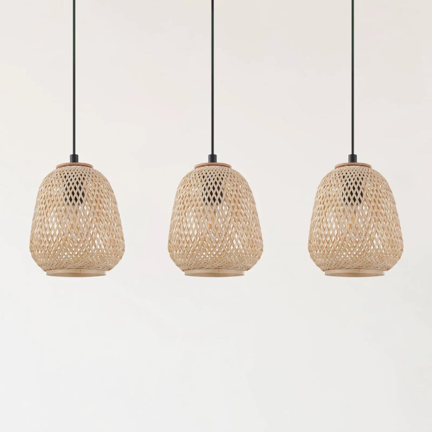 Dembleby hanging light, 3-bulb, natural