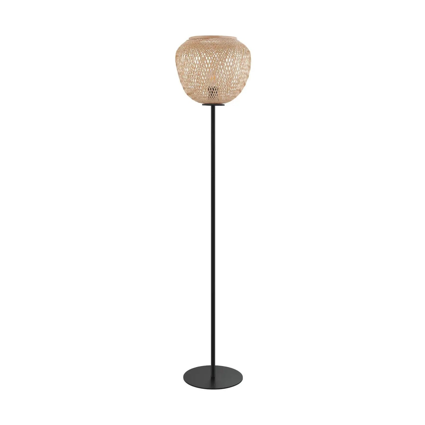 Dembleby floor lamp in natural wood