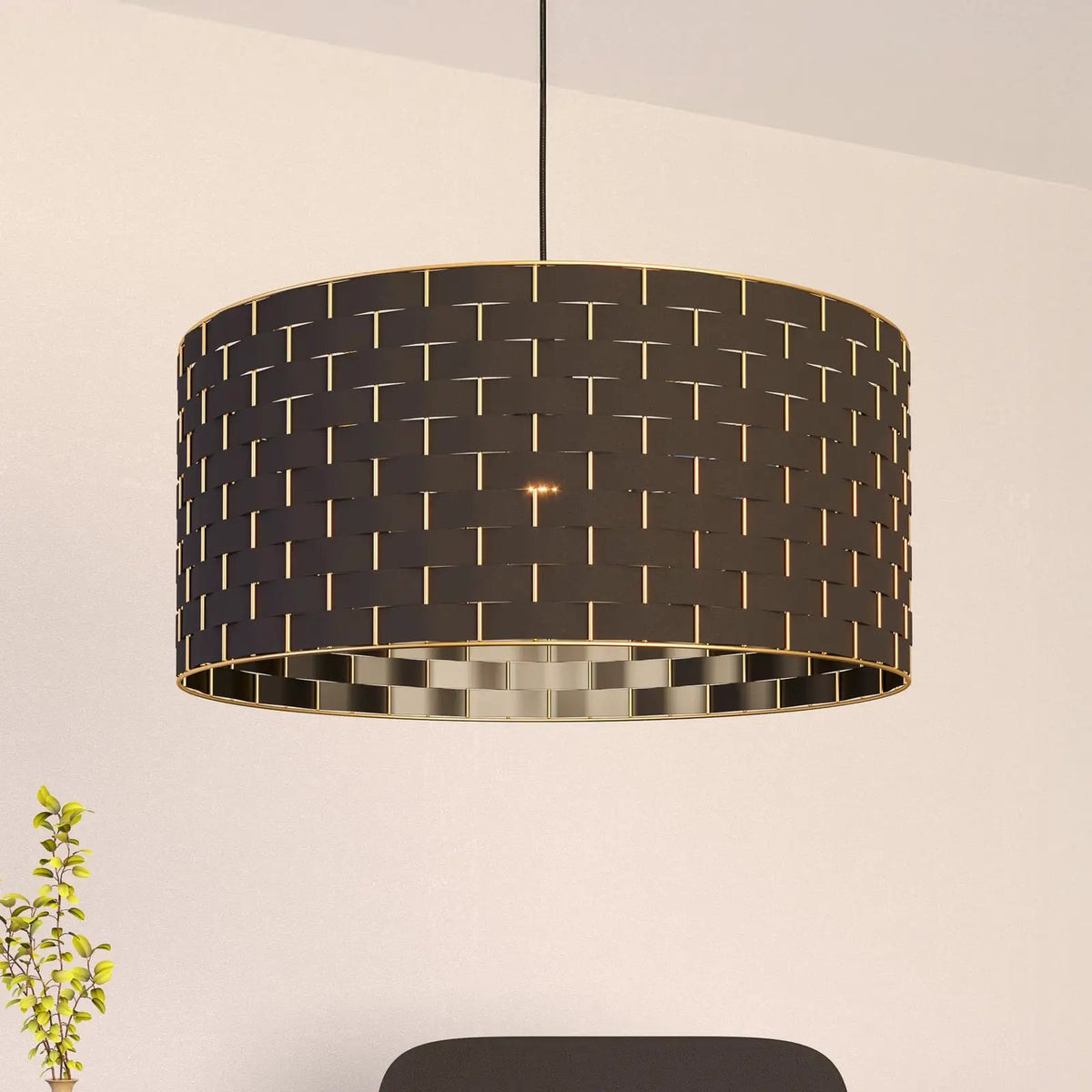 Marasales pendant light made of textile, Ø 55 cm