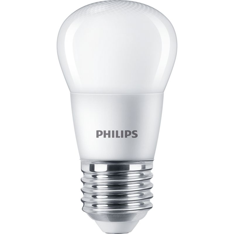 LED light bulb E27 5W warm white with frosted glass and screw base for home lighting