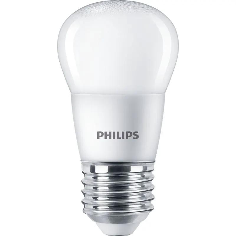 LED light bulb E27 5W warm white with frosted glass and screw base for home lighting