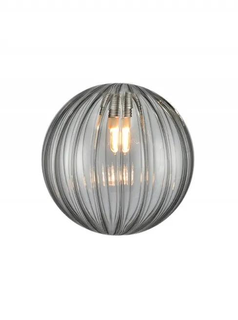Franklite 120mm Glass - Smoked Ribbed Sphere - Accessory Franklite 120mm Glass - Smoked Ribbed Sphere Accessory