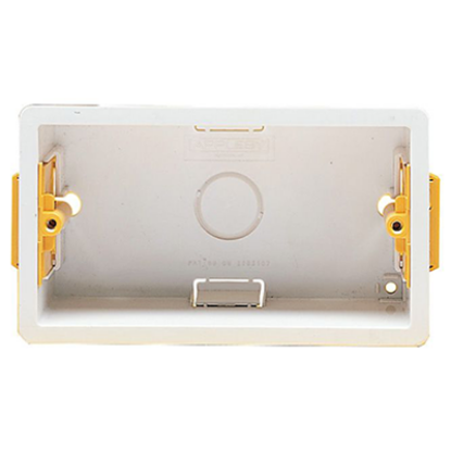 2 gang dry lining electrical wall box 47mm depth for wiring installations