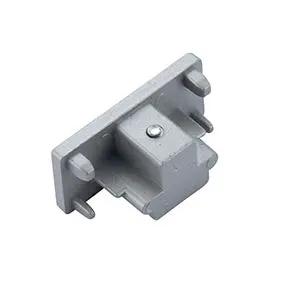 Silver metal end cap for LED lighting track or electrical accessories