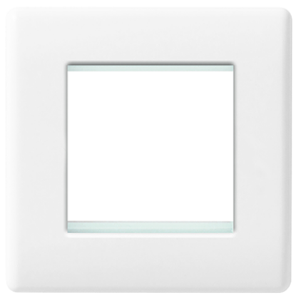 White twin euro module single socket plate for electrical wiring accessories