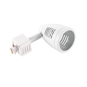 White adjustable LED track spotlight for home and commercial lighting