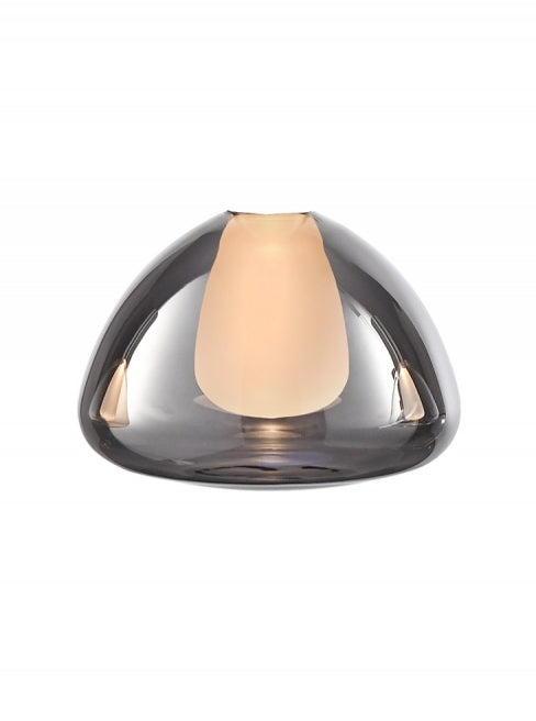 Franklite Bowl Shaped Smoked Glass With Opal Diffuser 200m - Accessory Franklite Bowl Shaped Smoked Glass With Opal Diffuser 200m Accessory