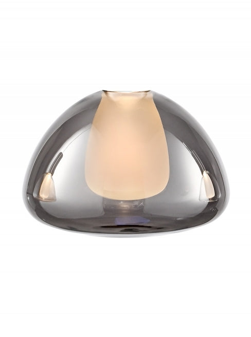 Franklite Bowl Shaped Smoked Glass With Opal Diffuser 250m - Accessory Franklite Bowl Shaped Smoked Glass With Opal Diffuser 250m Accessory
