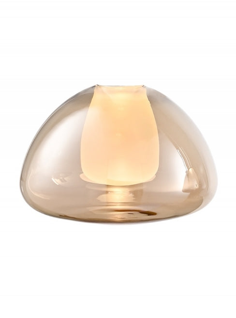 Franklite Bowl Shaped Amber Glass With Opal Diffuser 250m - Accessory Franklite Bowl Shaped Amber Glass With Opal Diffuser 250m Accessory