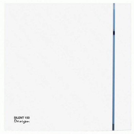 Ultra quiet white kitchen extractor fan with timer, modern square design, minimal detailing