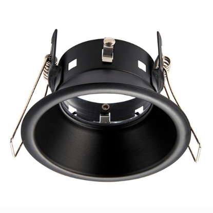 Black IP65 anti-glare LED downlight fitting for indoor or outdoor recessed lighting.