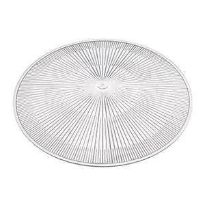 Clear ribbed replacement light diffuser cover for LED ceiling lighting