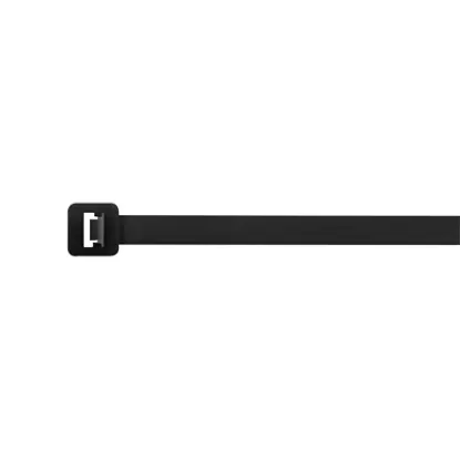 Black heavy duty 450mm cable tie for electrical wiring and cable management