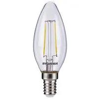 LED candle light bulb with filament design and screw base for home or business lighting