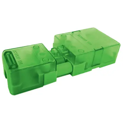 Green 3-way connector for LED lighting and electrical wiring accessories