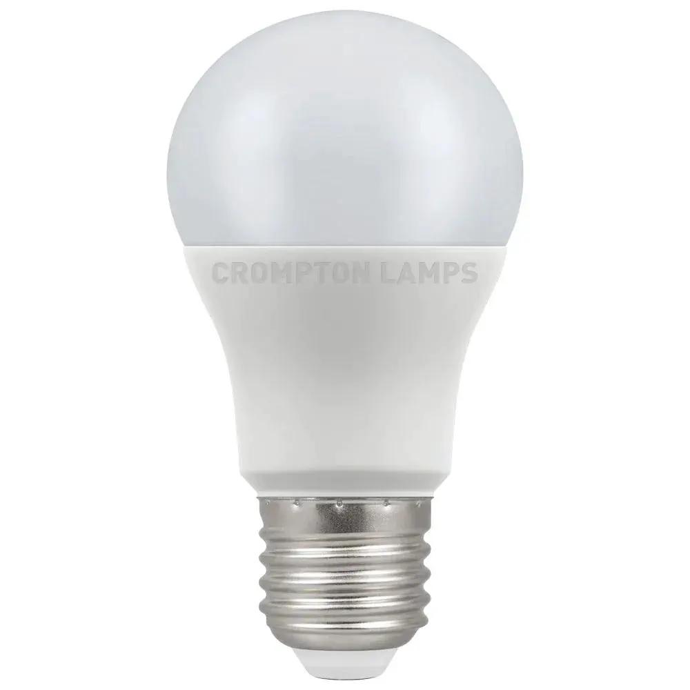 LED GLS light bulb with E27 screw base and frosted finish for indoor lighting