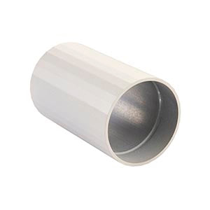 White electrical conduit joining sleeve for wiring and LED lighting installations