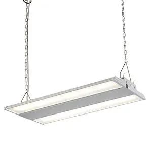 Suspended LED panel light fixture with metal frame for commercial or industrial lighting