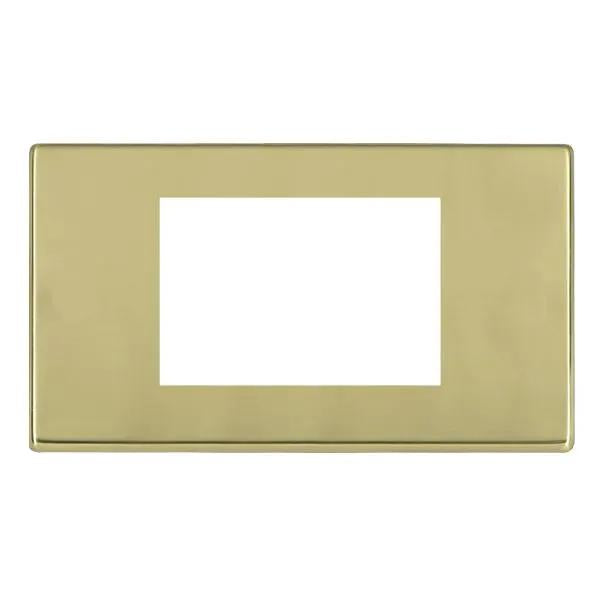Hamilton Hart CFX Polished Brass 3 Euro Apertured Plate With Fixing Grid