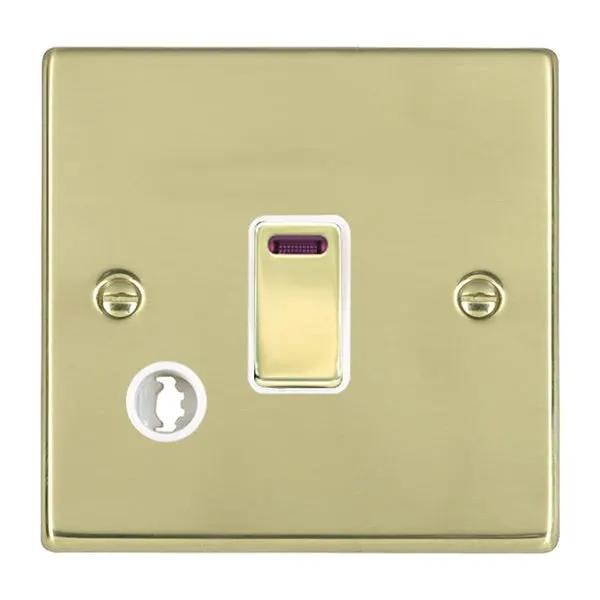 Hamilton Hart Polished Brass 1 Gang 20A Double Pole Switch with Neon