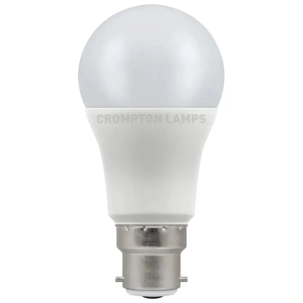 LED GLS light bulb with B22 bayonet cap, thermal plastic body, frosted finish