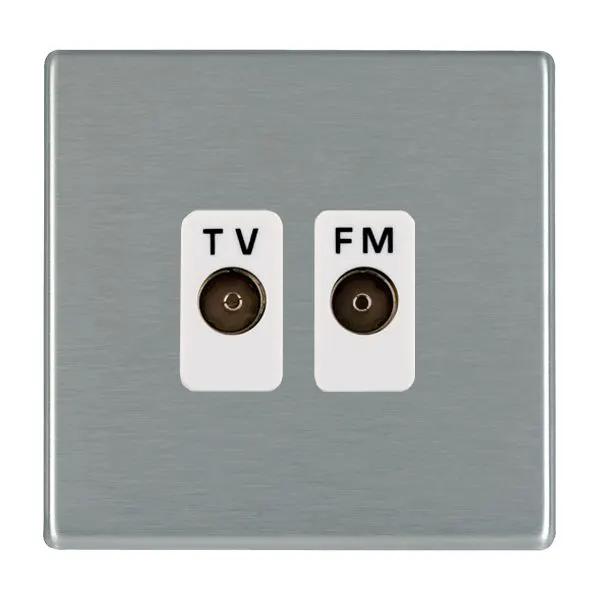 H-CFX SS Isolat TV/FM Diplex 1in/2out WH