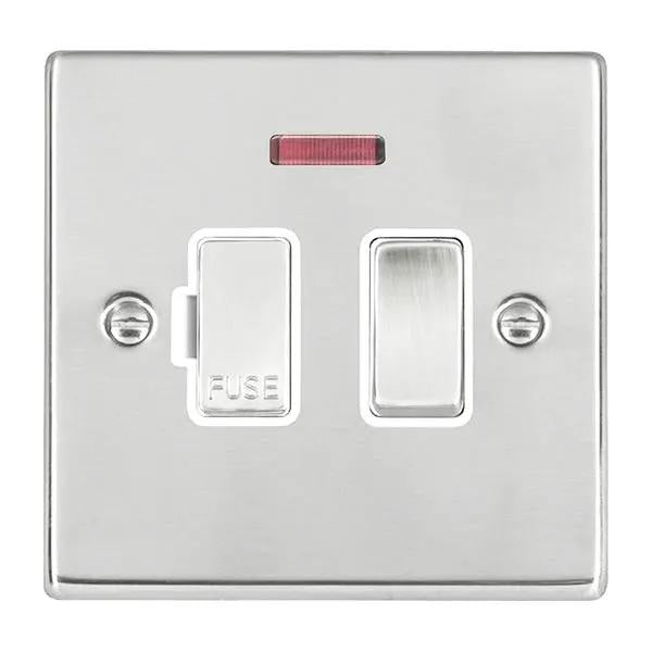 Hart SS 13A DP Fused Spur+N SS/WH