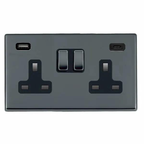 Hart CFX BK DP SS2+USB+USB C BK/BL
