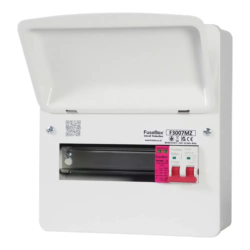 100A Main Switch 7 Way Type 2 SPD Surge Protection For Electrical Panels And Control Systems by Fusebox