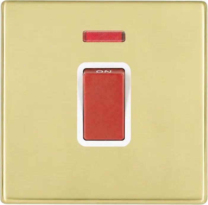 Hart G2 SB 1g 45A Dbl Pole+N Red Rkr/WH