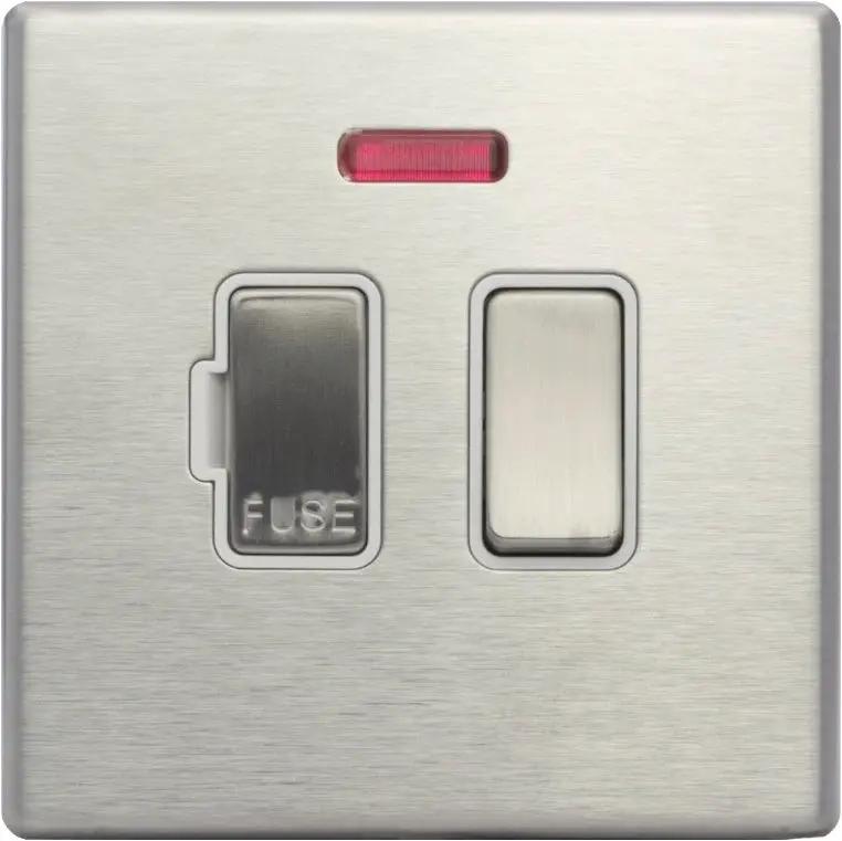 Hart G2 SS 13A DP Fused Spur+N SS/WH