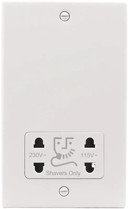 Hart MW Shaver Dual Volt Socket WH
