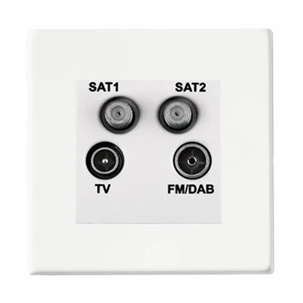 HCFX COL WH Non-Isolated TV+FM+2XSAT WH