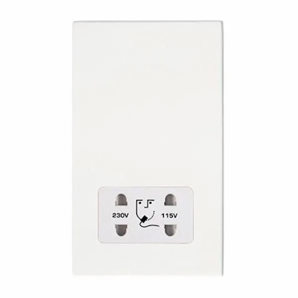 HCFX COL WH Shaver Dual Volt Socket WH