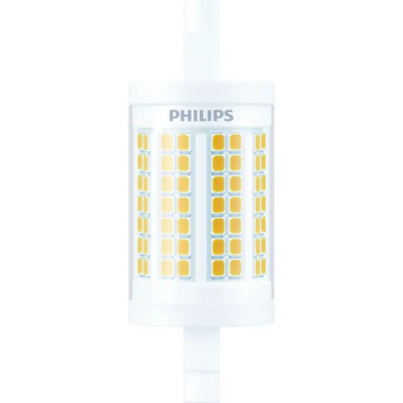 LED R7S 100W 78mm bulb with visible LED chips and white casing