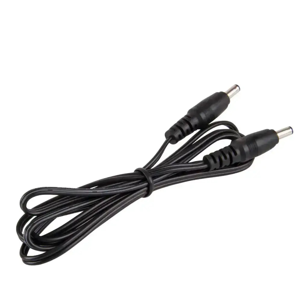 Black DC power extension cable for LED lighting and electrical accessories