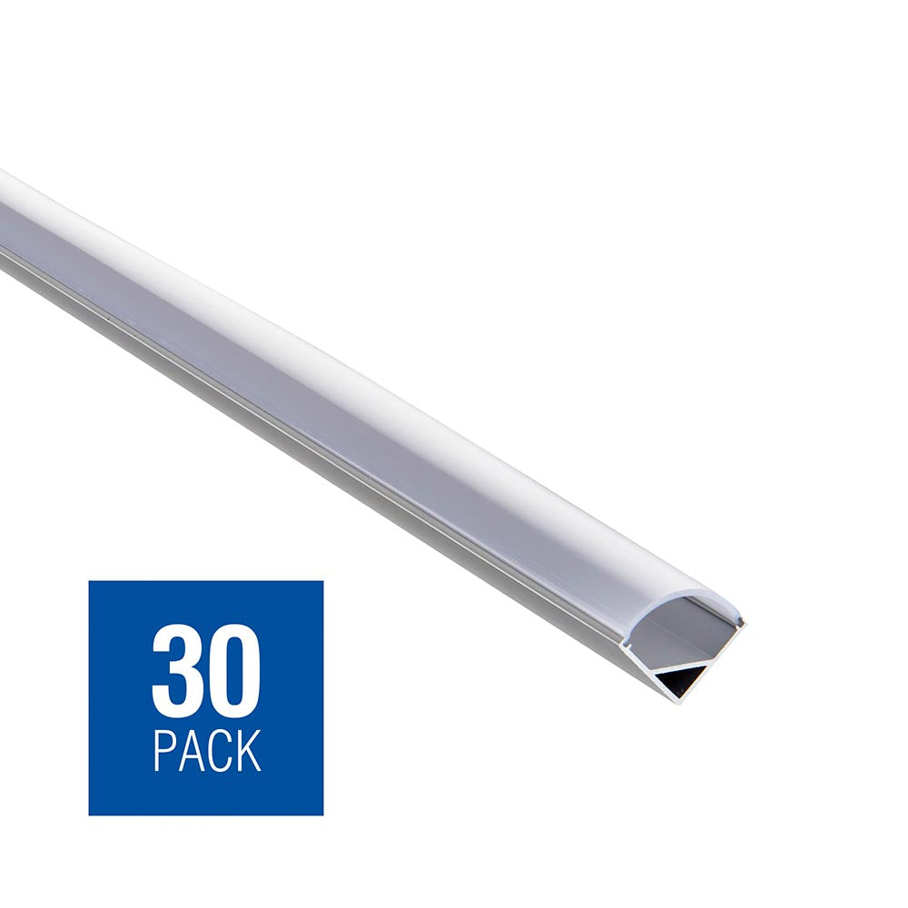 Saxby Saxby Rigel Corner 2m Aluminium Profile/Extrusion Silver - 30 Pack - Saxby Saxby Rigel Corner 2m Aluminium Profile/Extrusion Silver - 30 Pack