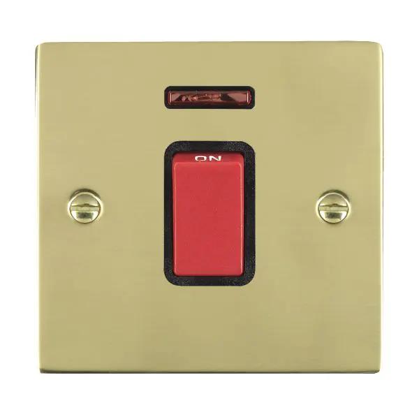 Shr PB 1g 45A Double Pole+N Red Rkr/BL