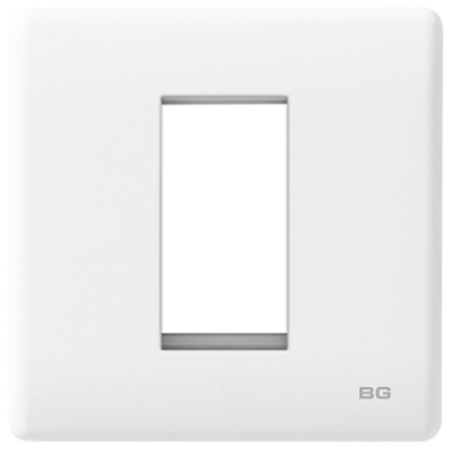 White single euro module single plate for electrical switches or sockets