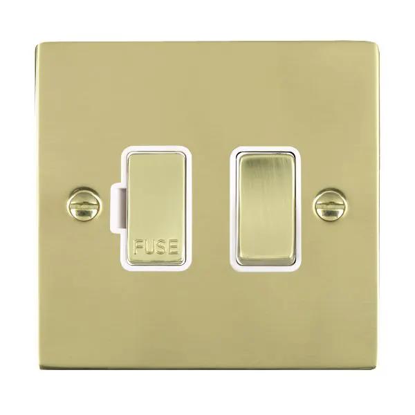 Shr PB 1g 13A DP Fused Spur PB/WH