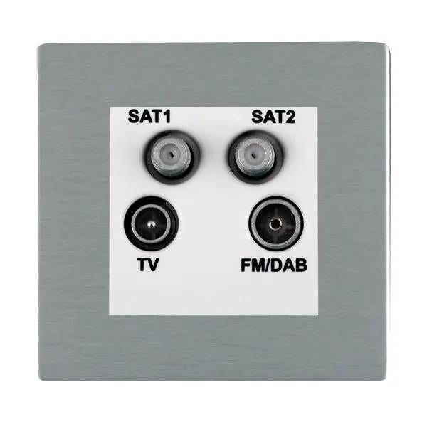 Sher CFX SS Non-Isolated TV+FM+2XSAT WH
